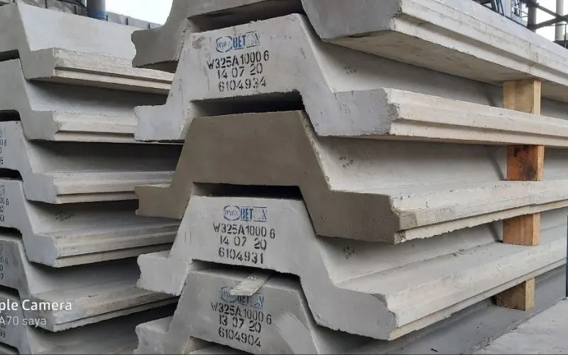Sheet pile beton precast untuk dinding penahan tanah